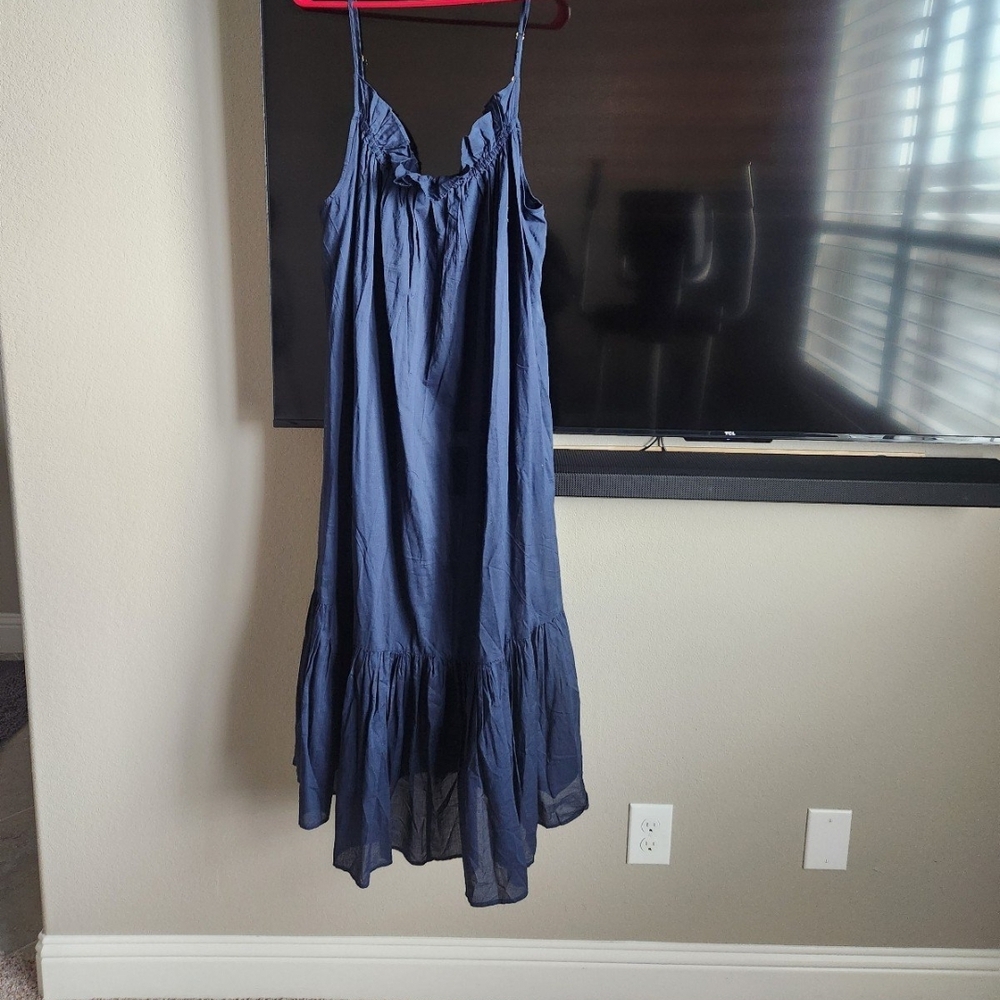 Navy Blue Maxi Dress J Crew Navy spaghetti strap dress XXL NWT